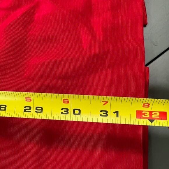 AJ Bari Vintage Red Strapless Dress Peplum w/ Bling Bow Made in USA Size 4 - Picture 8 of 14